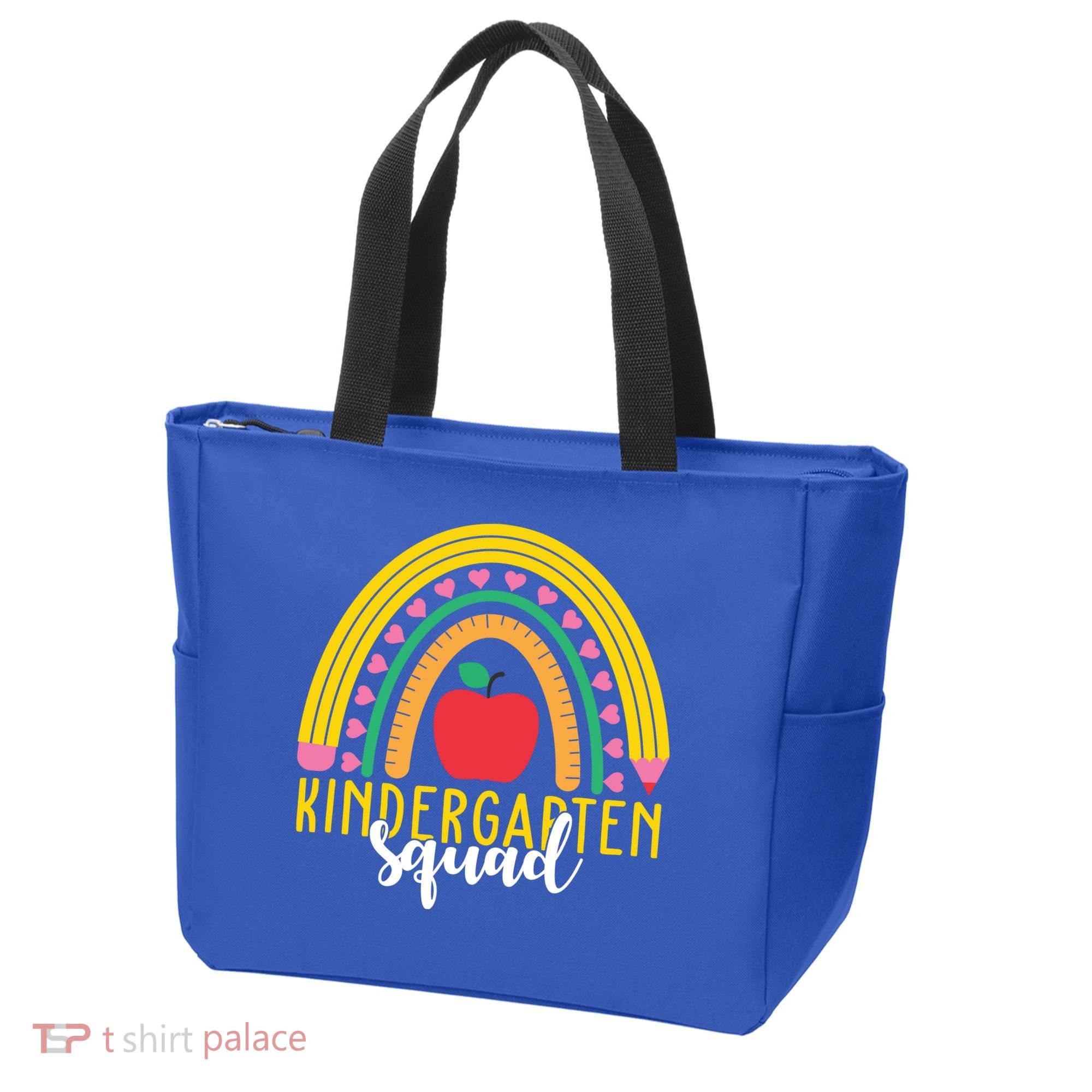 Kindergarten Squad Rainbow Education Tote Bag