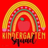Kindergarten Squad Rainbow Education Santa Hat thumb 1
