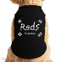 Korean Soccer Red With Korean Flag Doggie Tank thumb 0