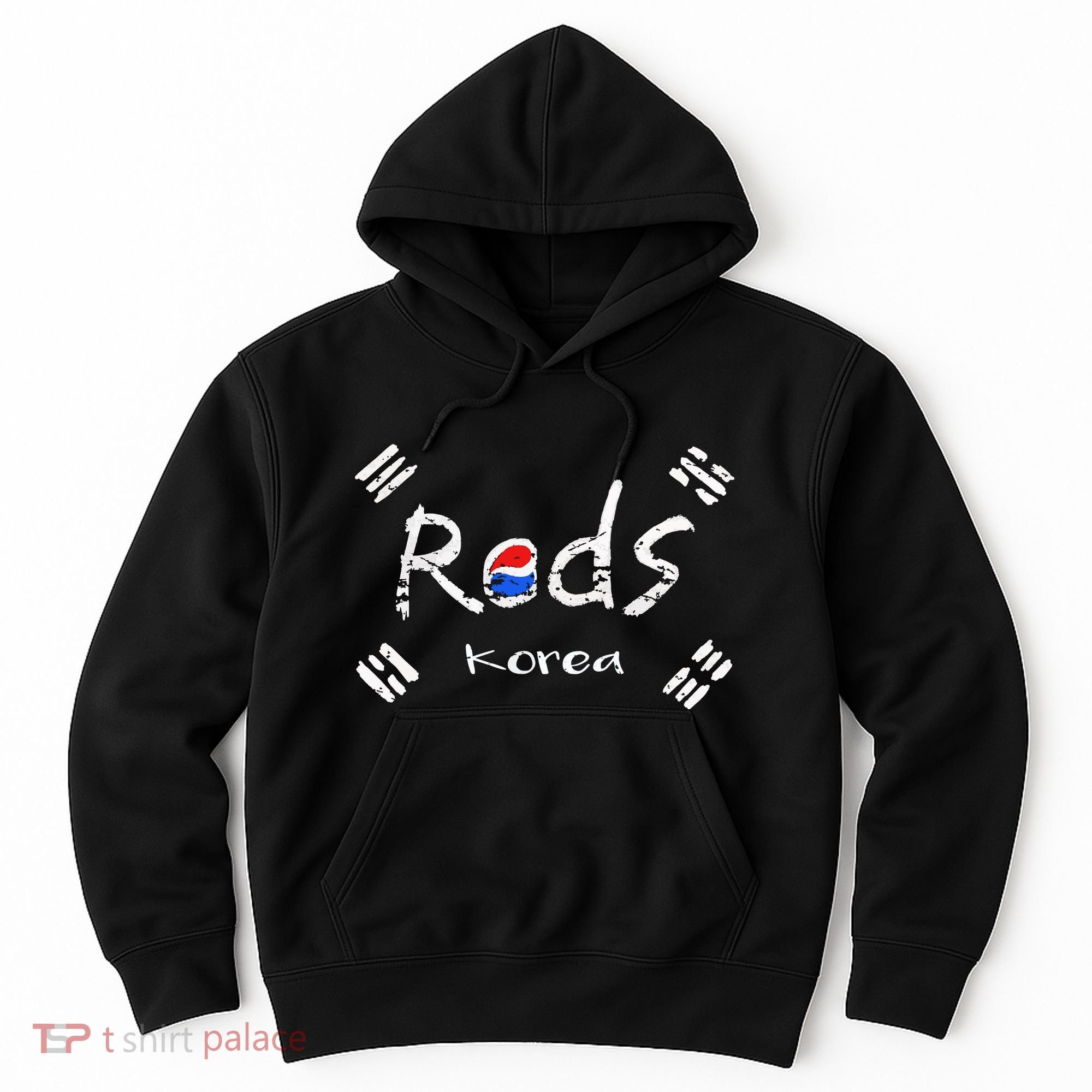 Korean Soccer Red With Korean Flag Hoodie