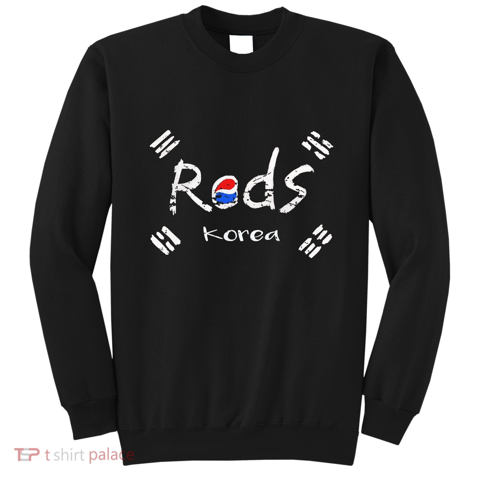 Korean Soccer Red With Korean Flag Sweatshirt
