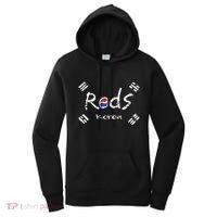 Korean Soccer Red With Korean Flag Women's Hoodie thumb 0