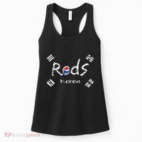 Korean Soccer Red With Korean Flag Women's Tank Top thumb 0