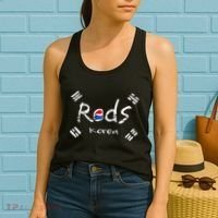 Korean Soccer Red With Korean Flag Women's Tank Top thumb 2