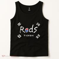 Korean Soccer Red With Korean Flag Tank Top thumb 2