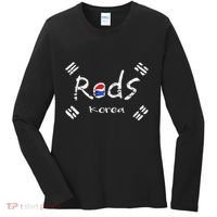 Korean Soccer Red With Korean Flag Women's Long Sleeve Shirt thumb 0