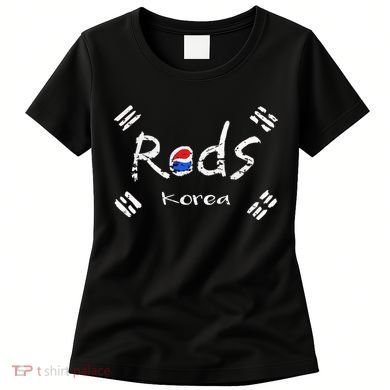 Korean Soccer Red With Korean Flag Women's T-Shirt