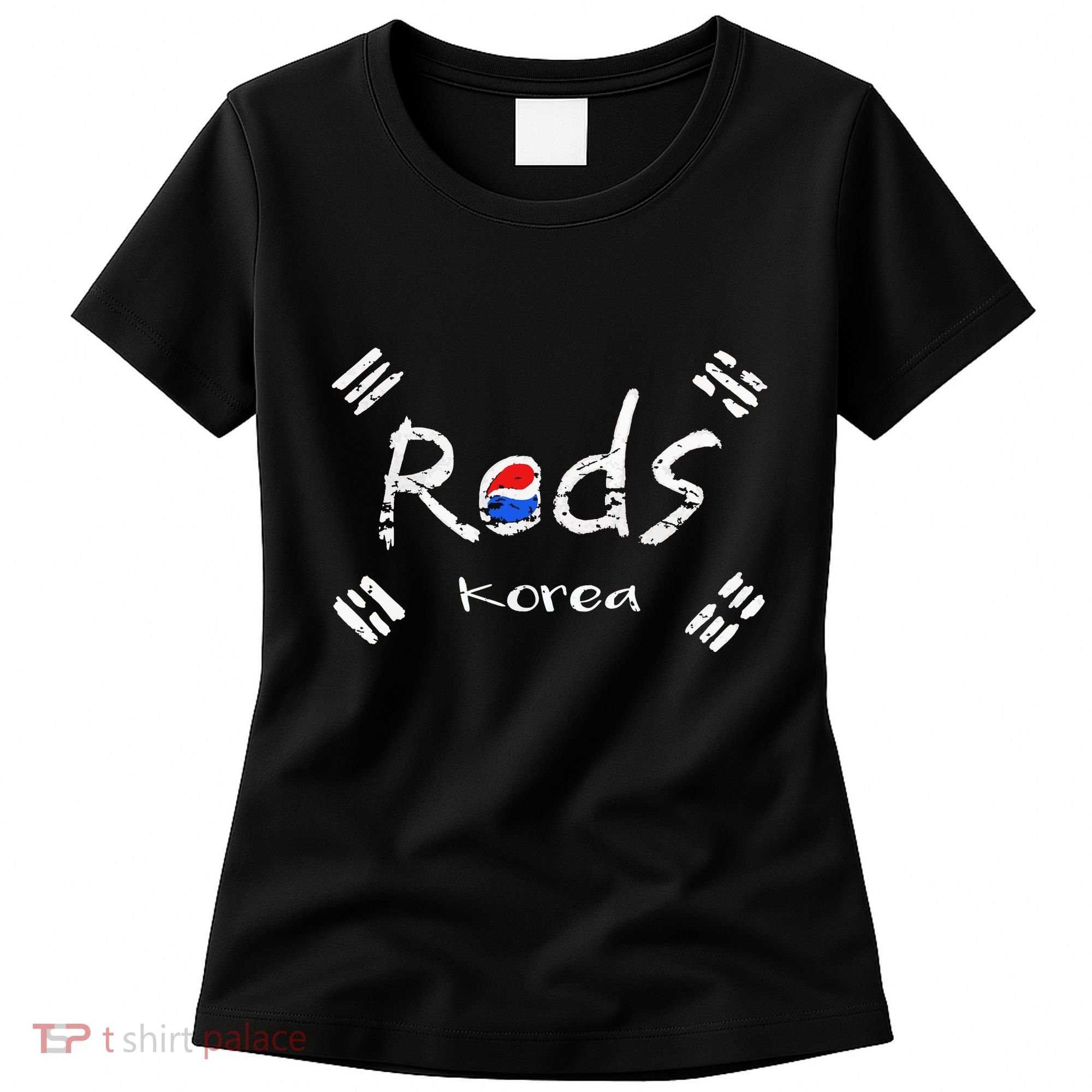 Korean Soccer Red With Korean Flag Women's T-Shirt