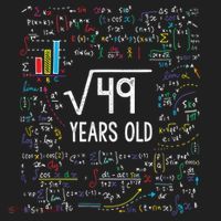 Square Root Of 49 7th Birthday 7 Year Old Funny Gift Math Bday Cool Gift Women's Sweatshirt thumb 2