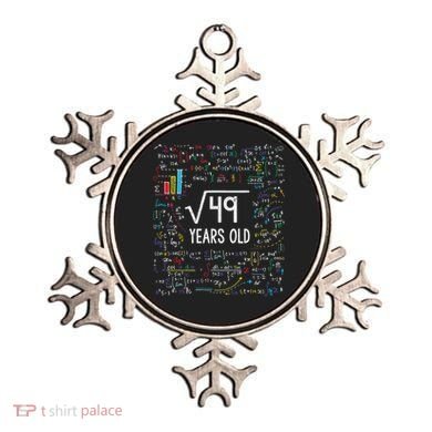 Square Root Of 49 7th Birthday 7 Year Old Funny Gift Math Bday Cool Gift Ornament