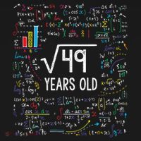 Square Root Of 49 7th Birthday 7 Year Old Funny Gift Math Bday Cool Gift Ornament thumb 1