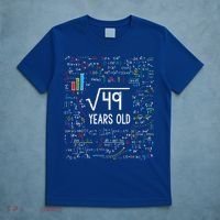 Square Root Of 49 7th Birthday 7 Year Old Funny Gift Math Bday Cool Gift T-Shirt thumb 5