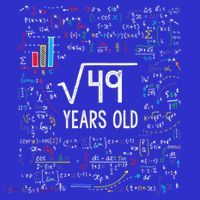 Square Root Of 49 7th Birthday 7 Year Old Funny Gift Math Bday Cool Gift Tank Top thumb 6
