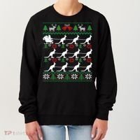 Kangaroo Santa Sleigh Funny Australian Ugly Christmas Gift Women's Sweatshirt thumb 0