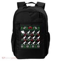 Kangaroo Santa Sleigh Funny Australian Ugly Christmas Gift Backpack thumb 0