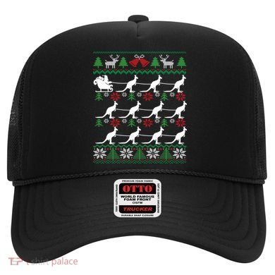 Kangaroo Santa Sleigh Funny Australian Ugly Christmas Gift Hat