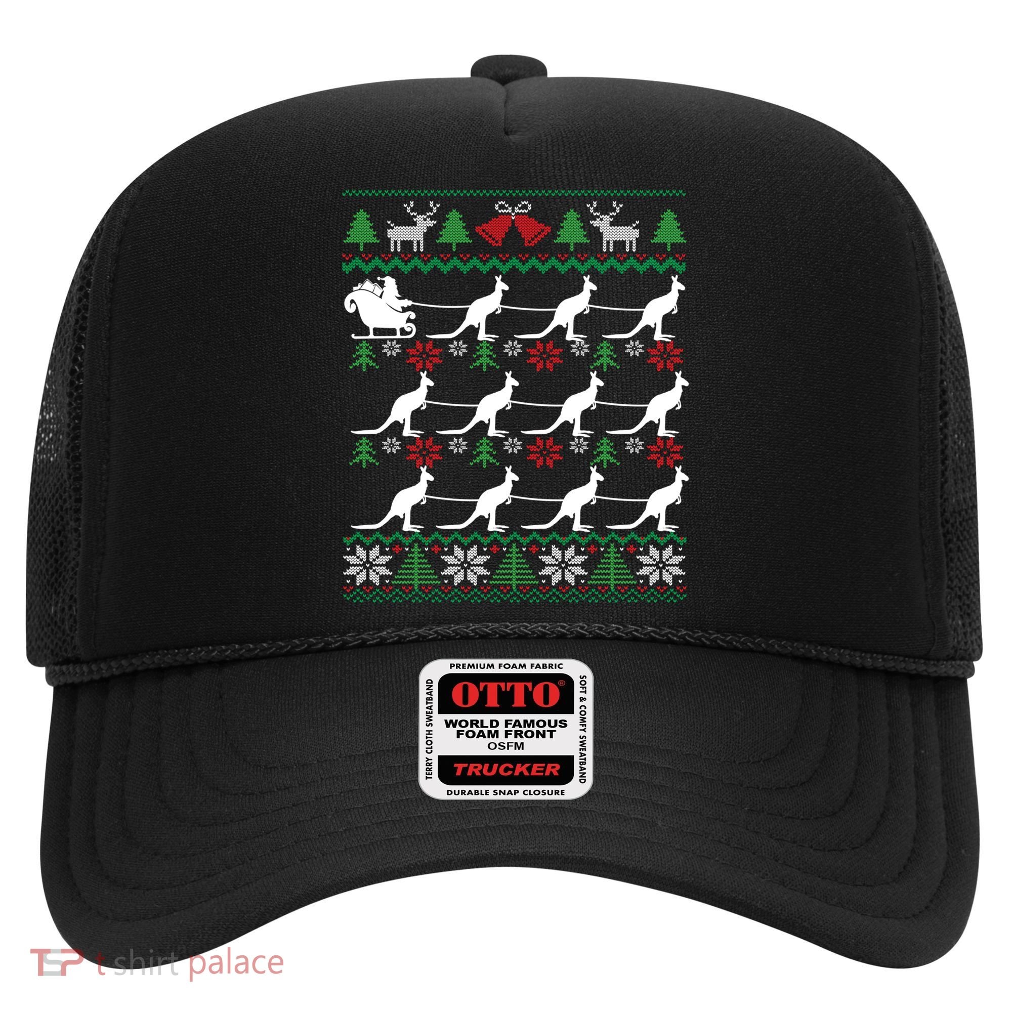 Kangaroo Santa Sleigh Funny Australian Ugly Christmas Gift Hat