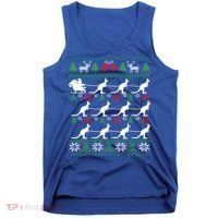 Kangaroo Santa Sleigh Funny Australian Ugly Christmas Gift Tank Top thumb 0