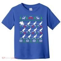 Kangaroo Santa Sleigh Funny Australian Ugly Christmas Gift Toddler T-Shirt thumb 0