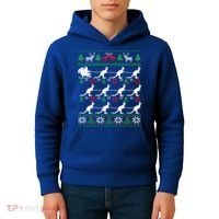 Kangaroo Santa Sleigh Funny Australian Ugly Christmas Gift Kids Hoodie thumb 4