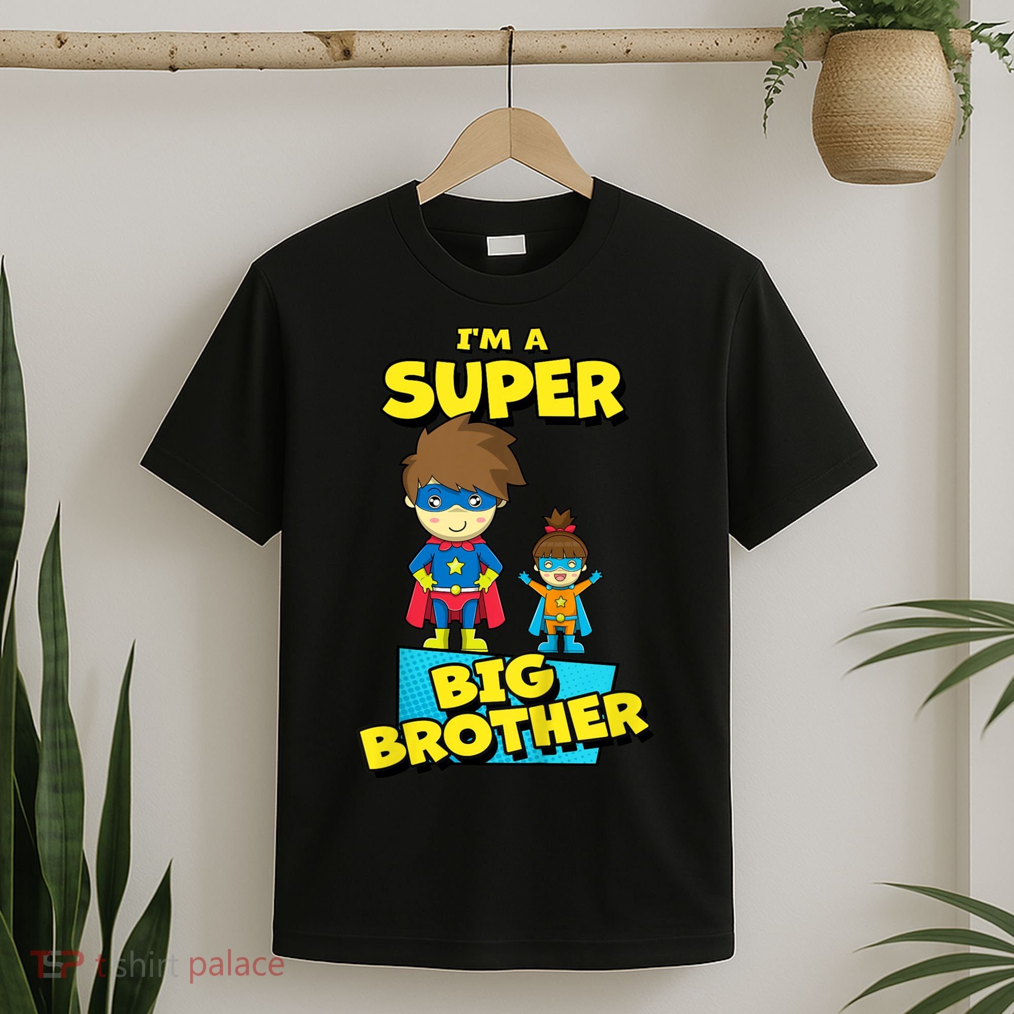 Kids SUPERHERO SUPER BIG BROTHER BIG BROTHER LITTLE SISTER T-Shirt