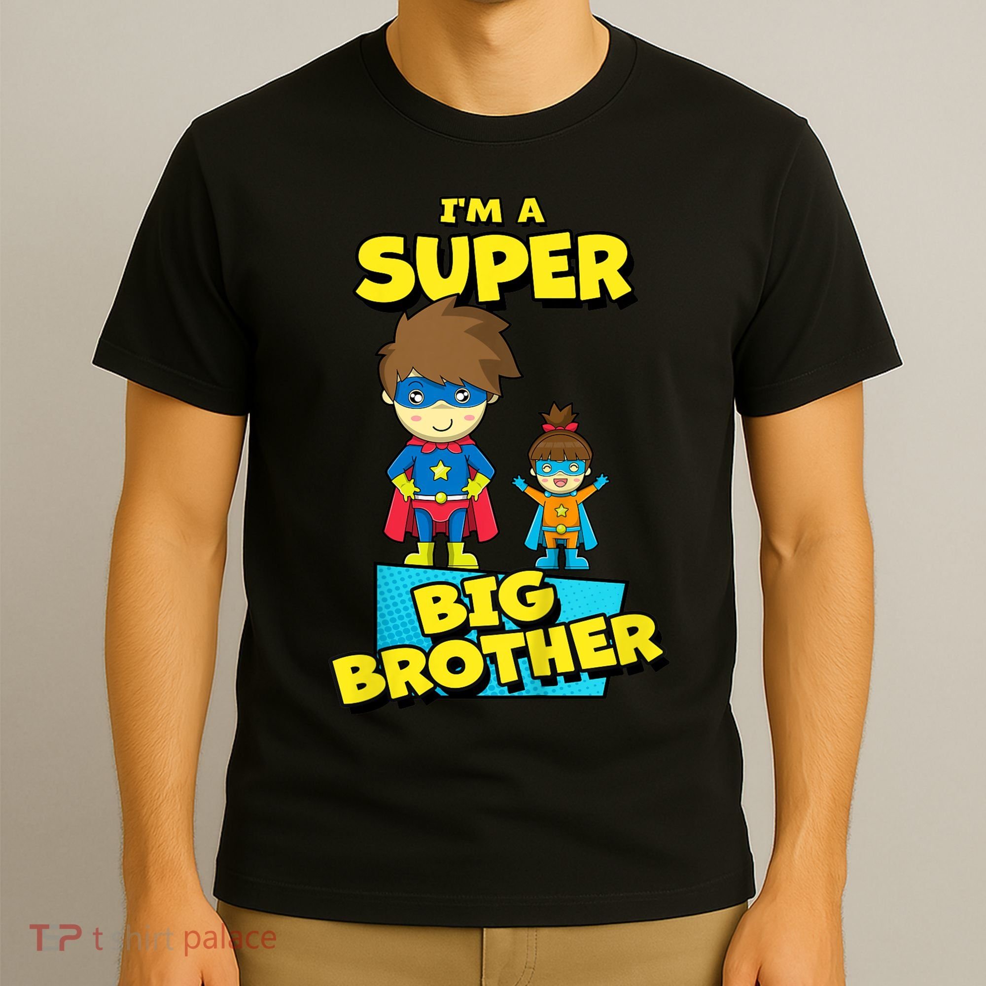 Kids SUPERHERO SUPER BIG BROTHER BIG BROTHER LITTLE SISTER T-Shirt