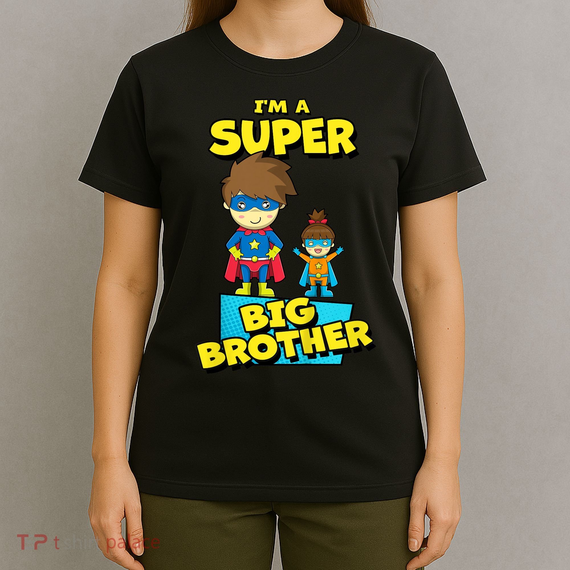 Kids SUPERHERO SUPER BIG BROTHER BIG BROTHER LITTLE SISTER T-Shirt