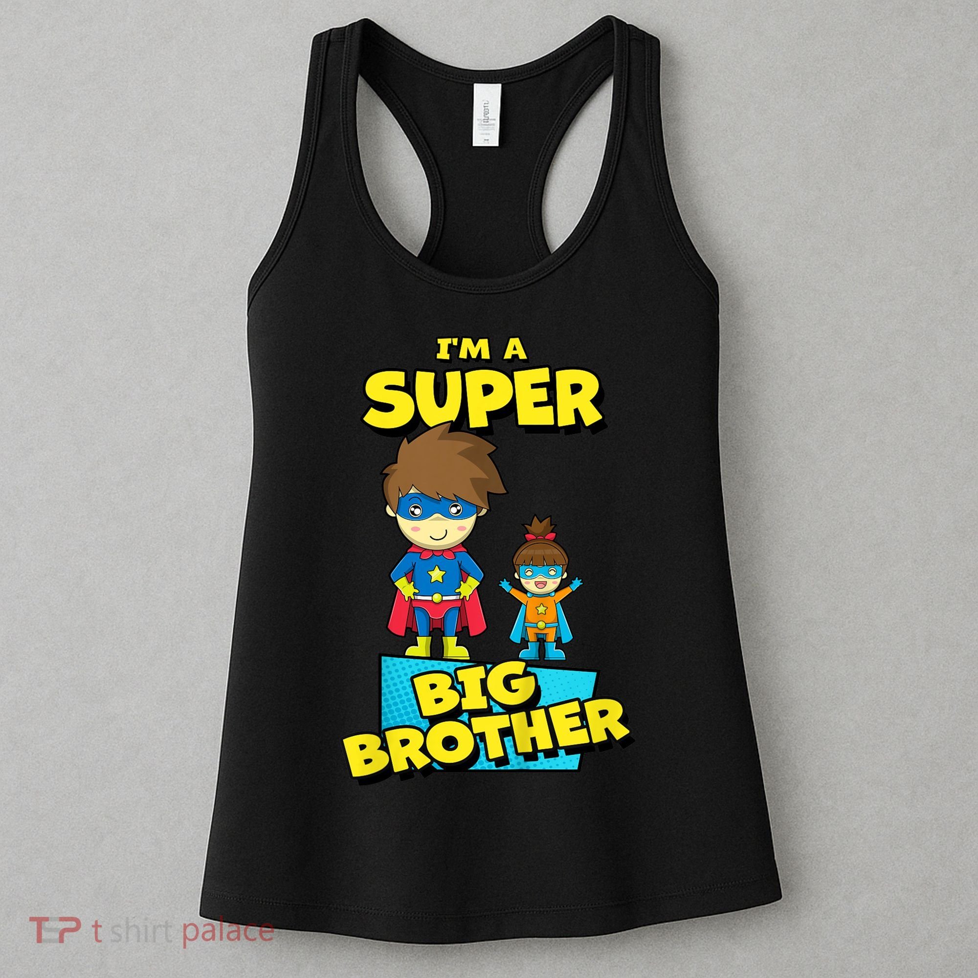 Kids SUPERHERO SUPER BIG BROTHER BIG BROTHER LITTLE SISTER Women's Tank Top