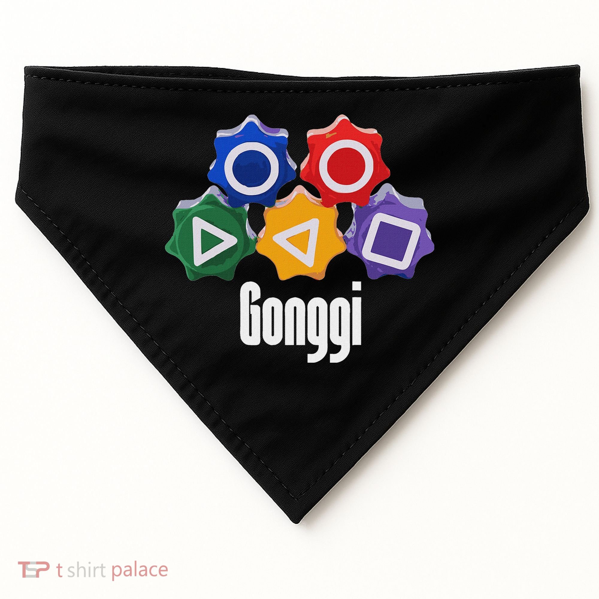Korean Squid Traditional Game Catching Toy Gonggi USA-Made Doggie Bandana