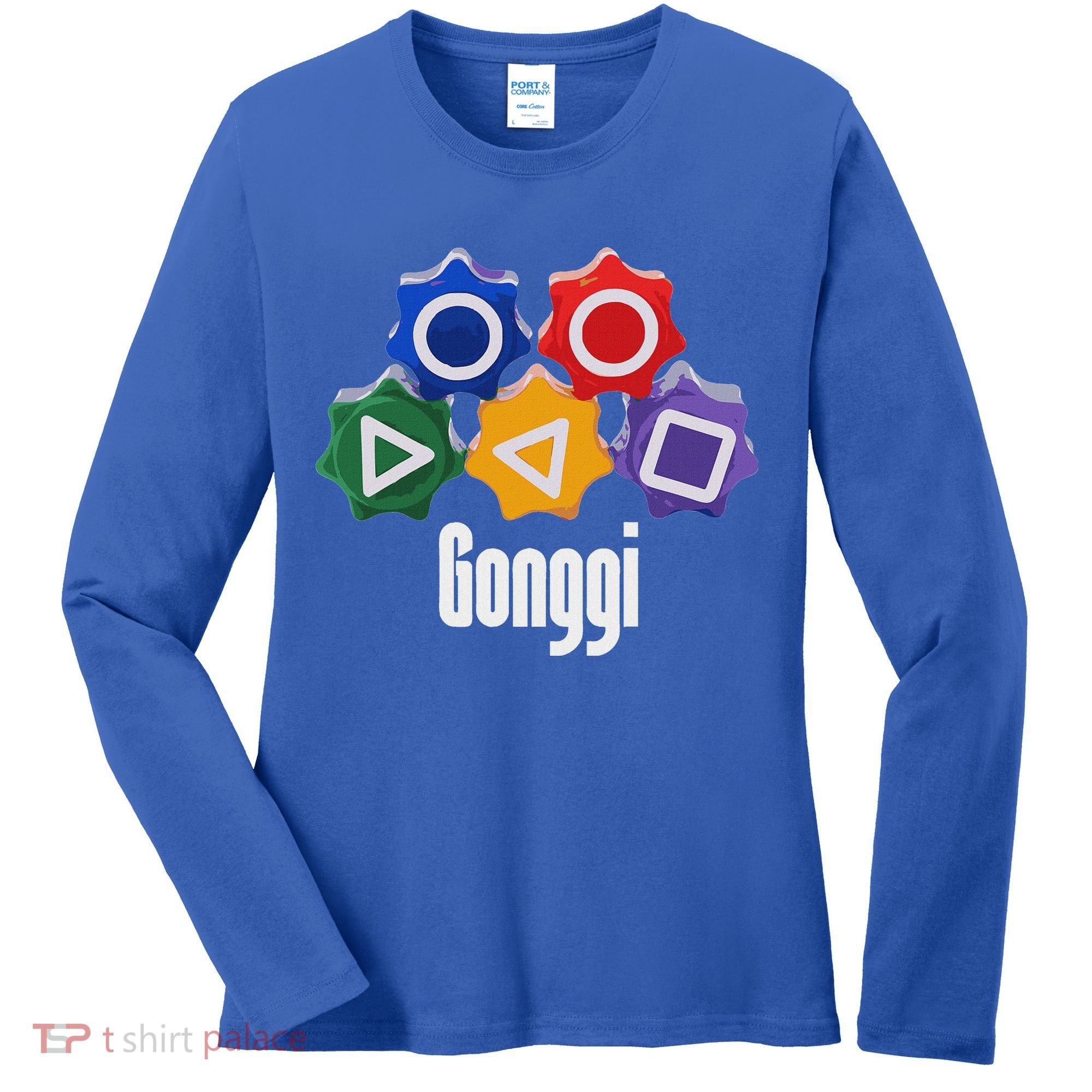Korean Squid Traditional Game Catching Toy Gonggi Women's Long Sleeve Shirt
