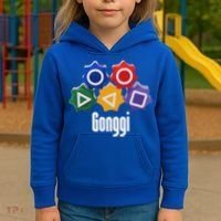 Korean Squid Traditional Game Catching Toy Gonggi Kids Hoodie thumb 3