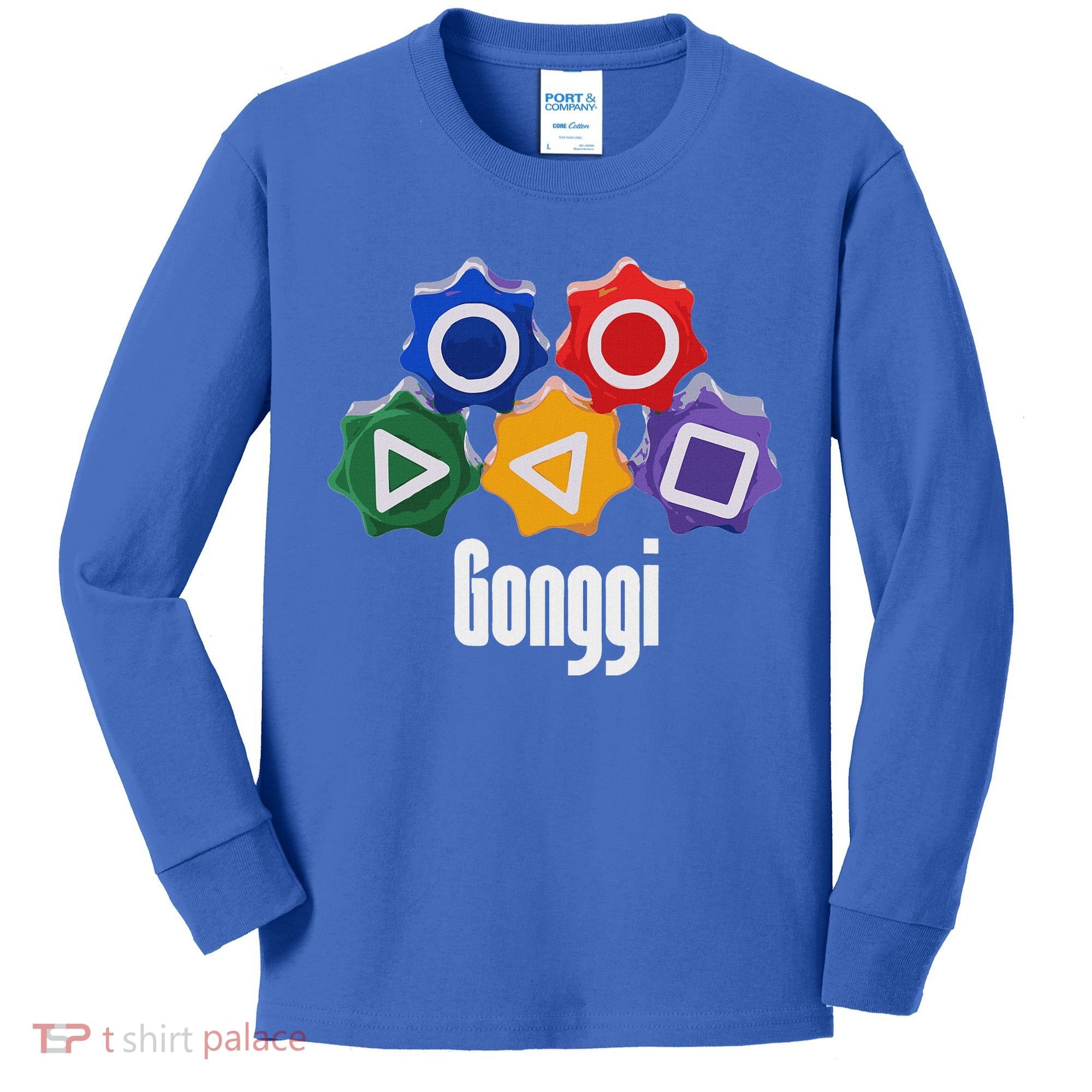 Korean Squid Traditional Game Catching Toy Gonggi Kids Long Sleeve Shirt