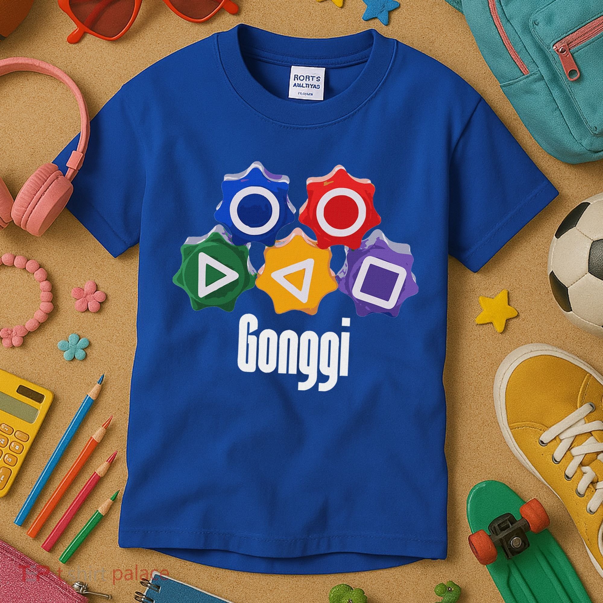 Korean Squid Traditional Game Catching Toy Gonggi Kids T-Shirt