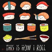 Kawaii Sushi This Is How I Roll Ladies PosiCharge Tri-Blend Wicking Tank thumb 2