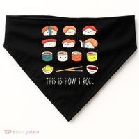 Kawaii Sushi This Is How I Roll USA-Made Doggie Bandana thumb 0