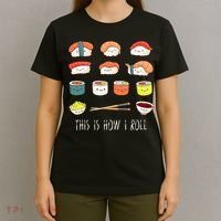 Kawaii Sushi This Is How I Roll T-Shirt thumb 4