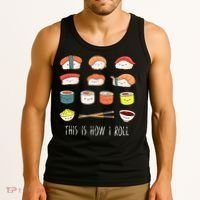 Kawaii Sushi This Is How I Roll Tank Top thumb 3