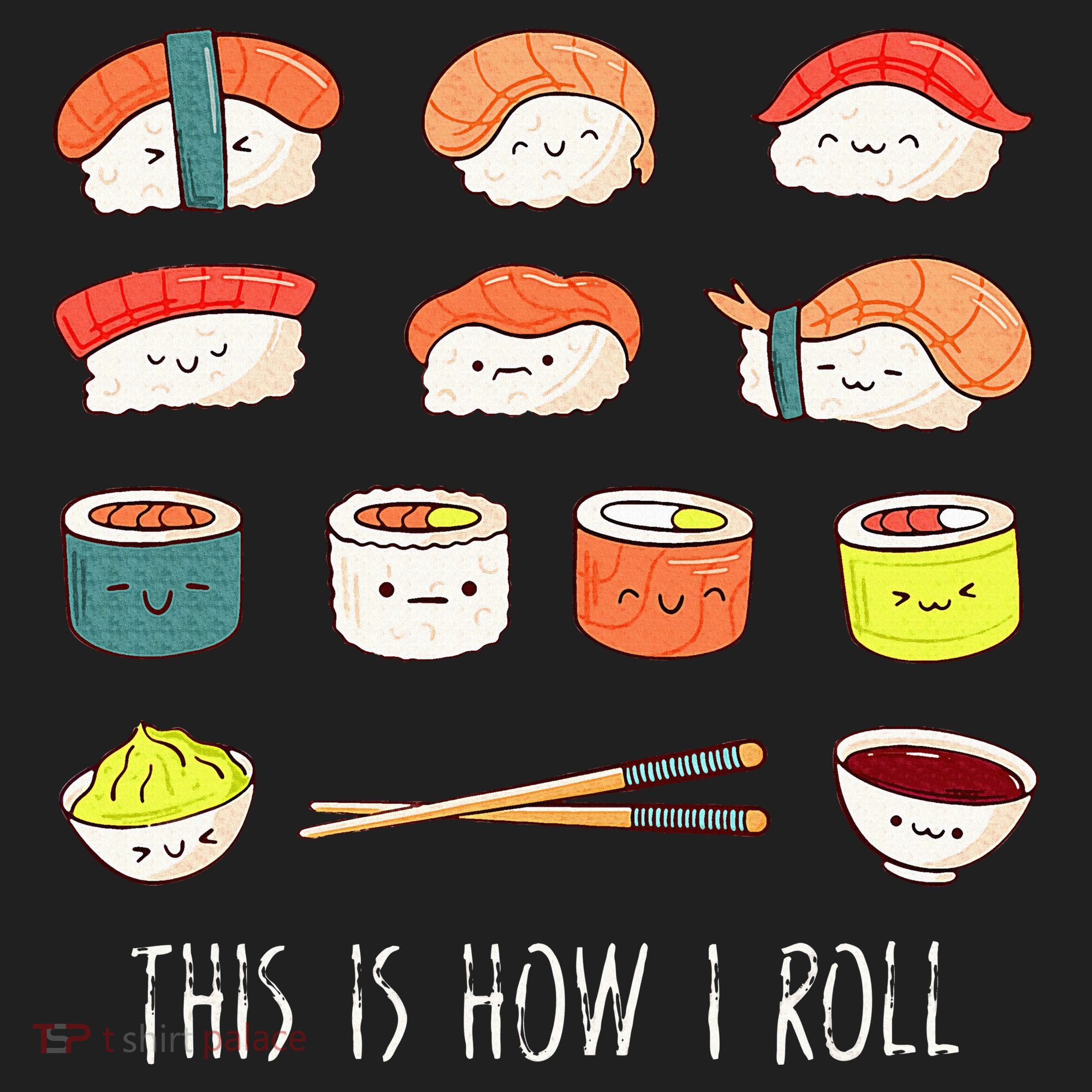 Kawaii Sushi This Is How I Roll Golf Towel