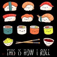 Kawaii Sushi This Is How I Roll Kids Sweatshirt thumb 2