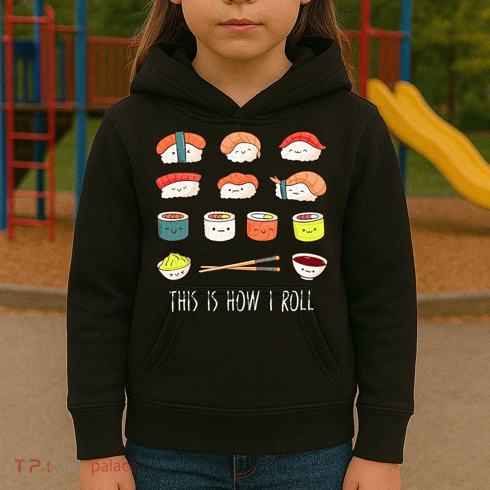 Kawaii Sushi This Is How I Roll Kids Hoodie