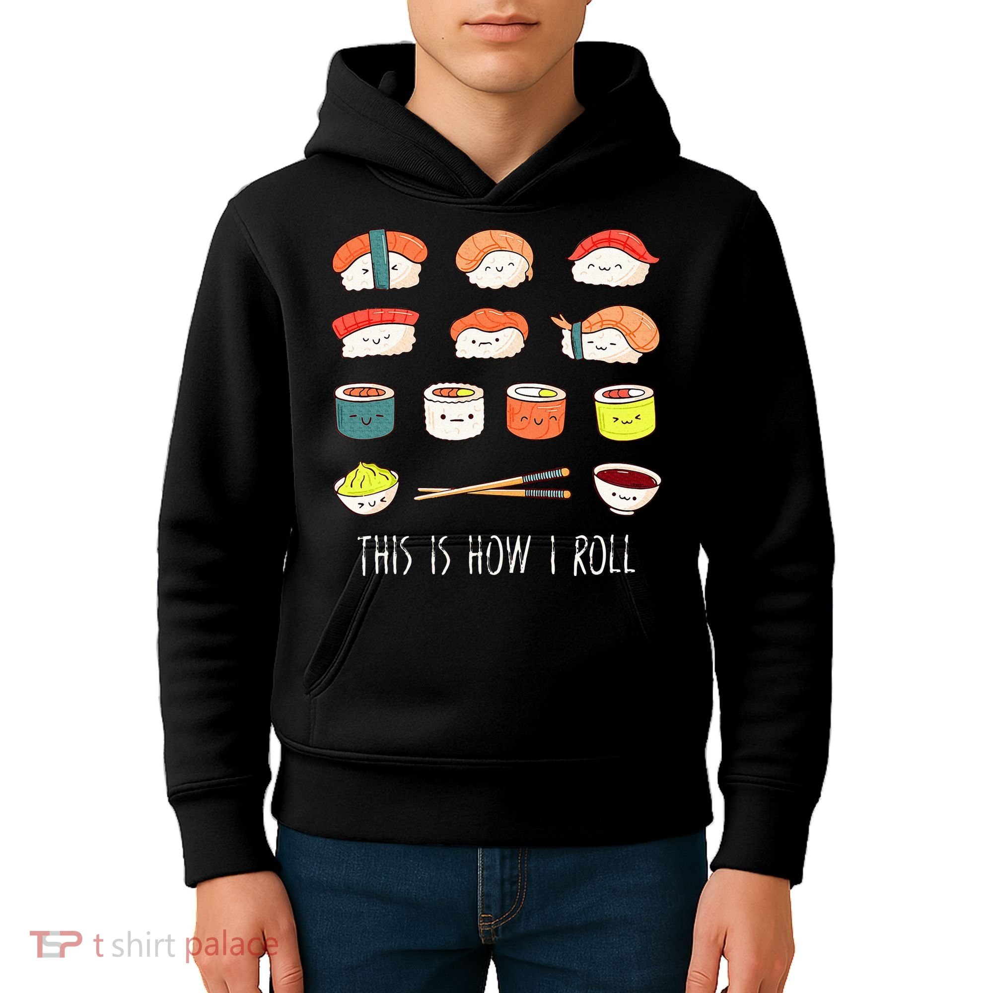 Kawaii Sushi This Is How I Roll Kids Hoodie