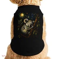 Koala Sleeping Under Starry Night Sky Doggie Tank thumb 0