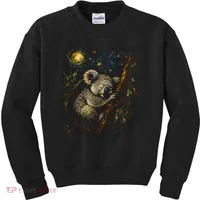 Koala Sleeping Under Starry Night Sky Kids Sweatshirt thumb 0