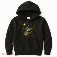 Koala Sleeping Under Starry Night Sky Kids Hoodie thumb 0