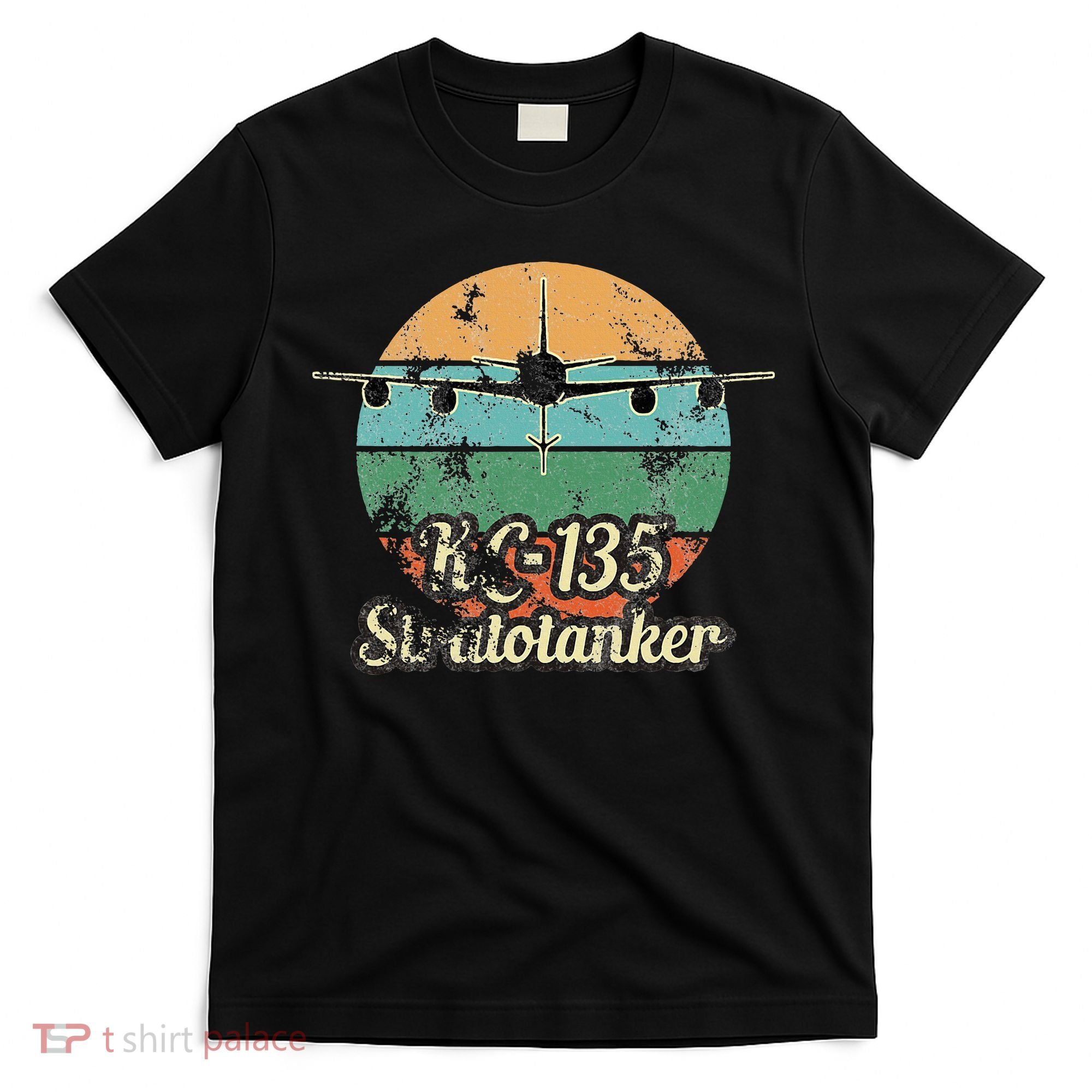 Kc135 Stratotanker Vintage Sunset Air Refueling Airplane T-Shirt