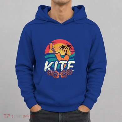 Kite Surfer Vintage Sunset Caribic Island Retro Kite Surfing Great Gift Hoodie