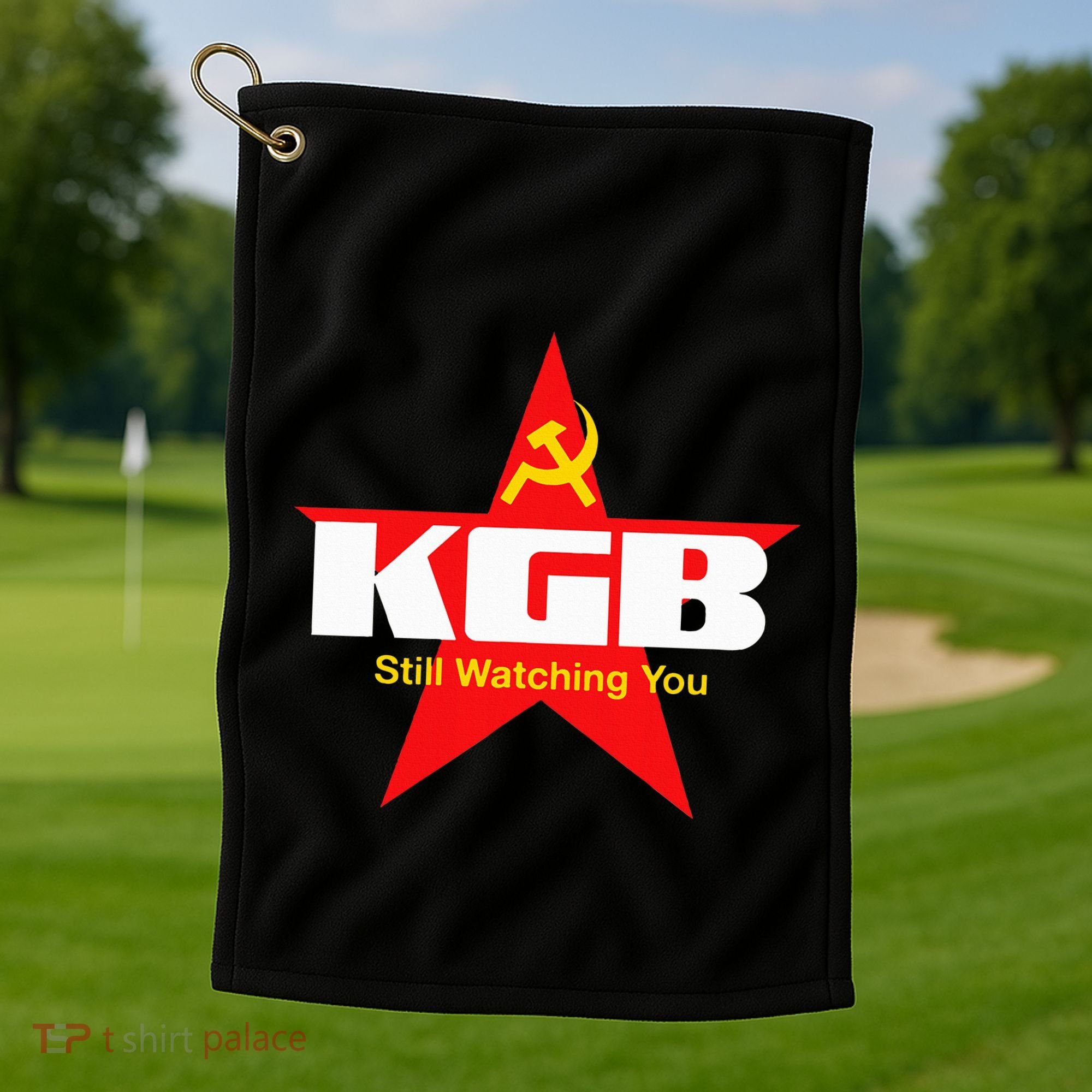 Kgb Still Watching You Cccp Soviet Union Communist Golf Towel