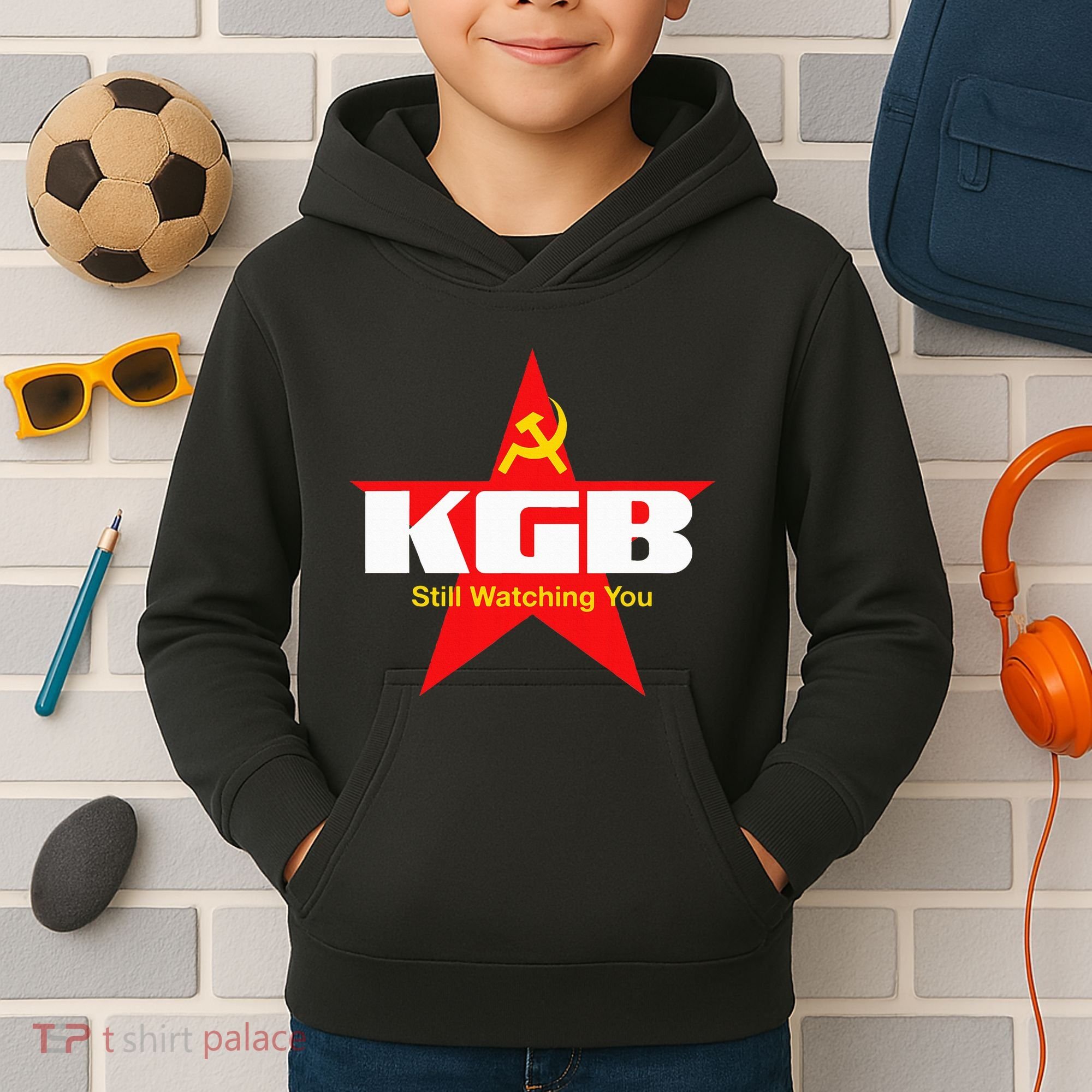 Kgb Still Watching You Cccp Soviet Union Communist Kids Hoodie