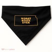 Kansas State Worst State Ever USA-Made Doggie Bandana thumb 0