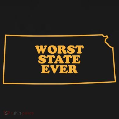 Kansas State Worst State Ever Youth Performance Sprint T-Shirt